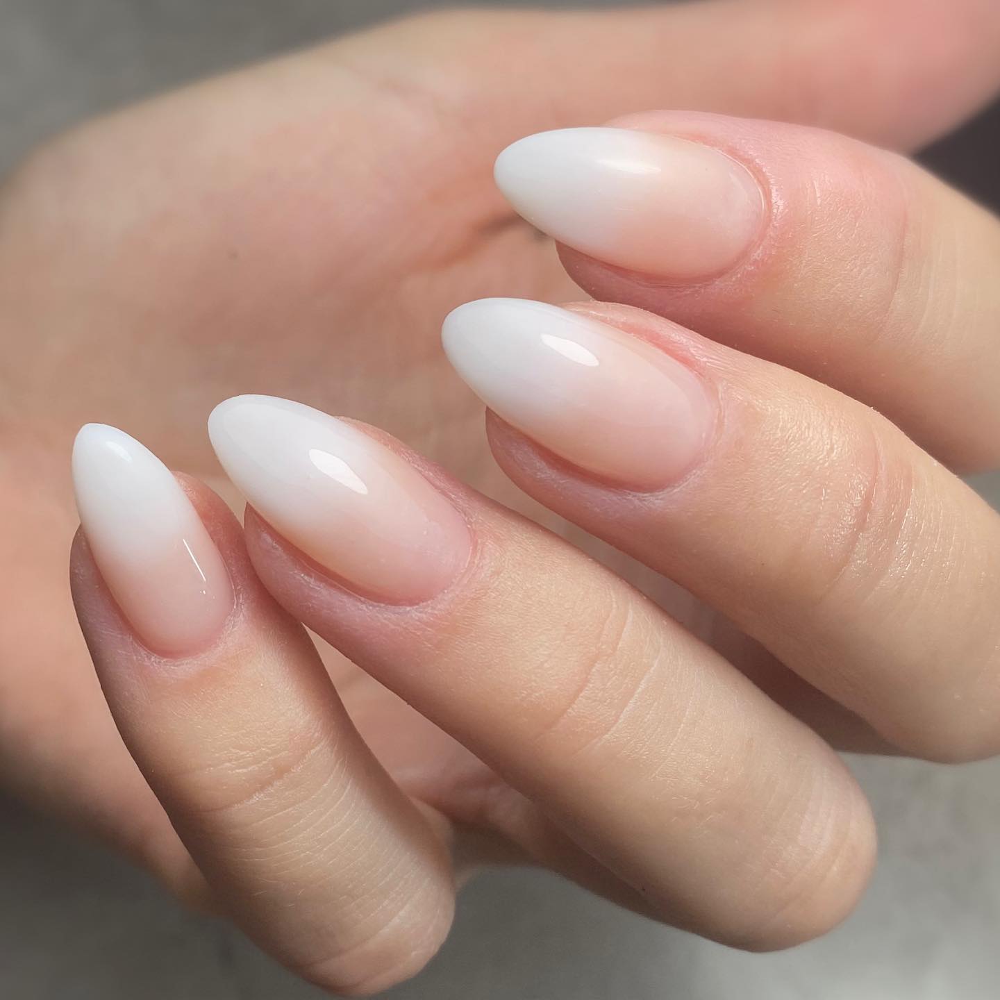 Oval nude French manicure such as this one is the best go-to for your formal or office moments, don’t you agree?
