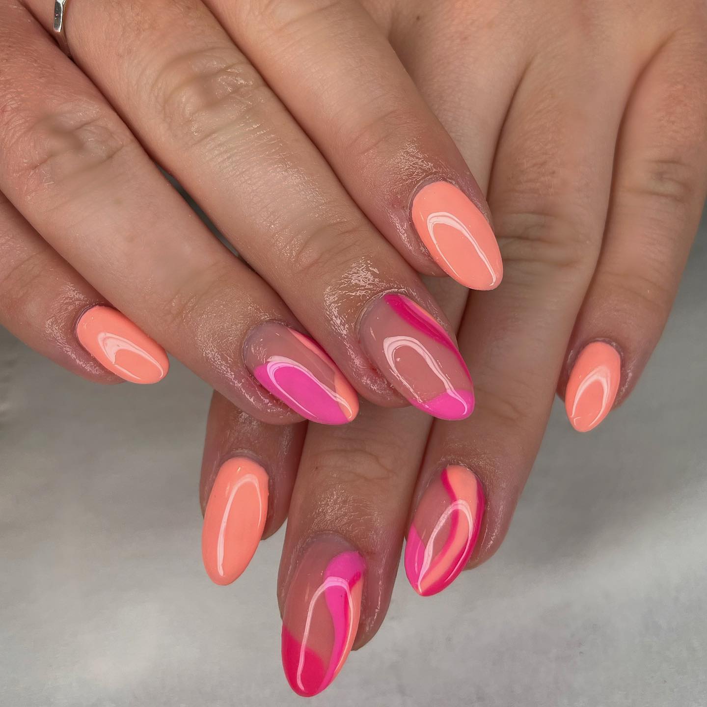 Coral and pink are shades that will work so well for the summer season. Go for this combo if you enjoy colorful and cute ideas.