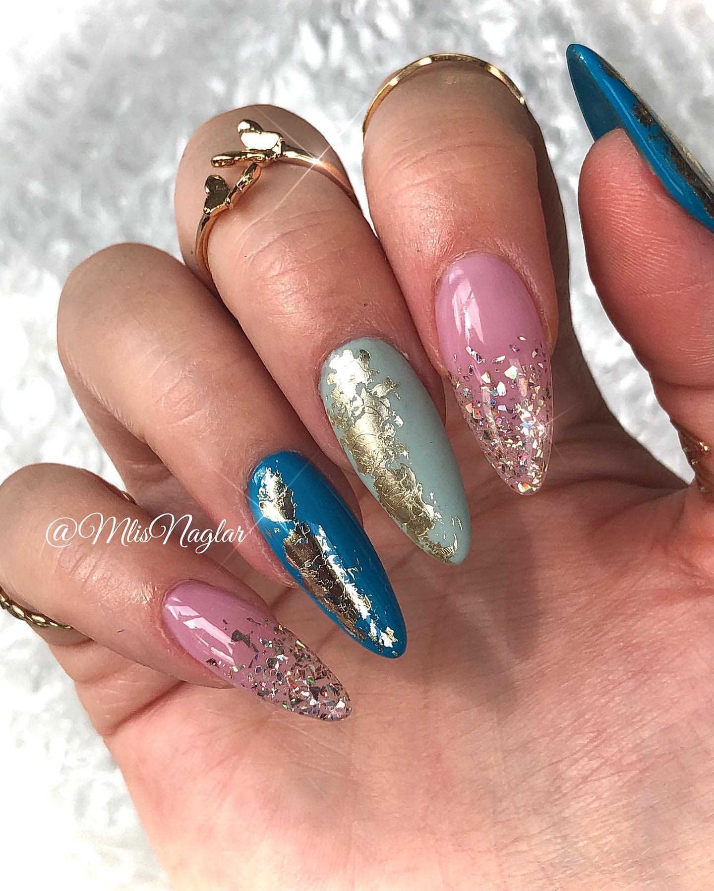 Long acrylic manicures such as this one will take some time to get. Book the best nail artist you know of to achieve this design.