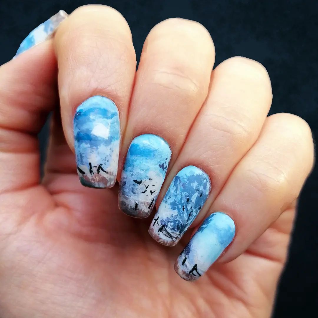 Here is a great depiction of a winter landscape. This matte look is a good choice to try.