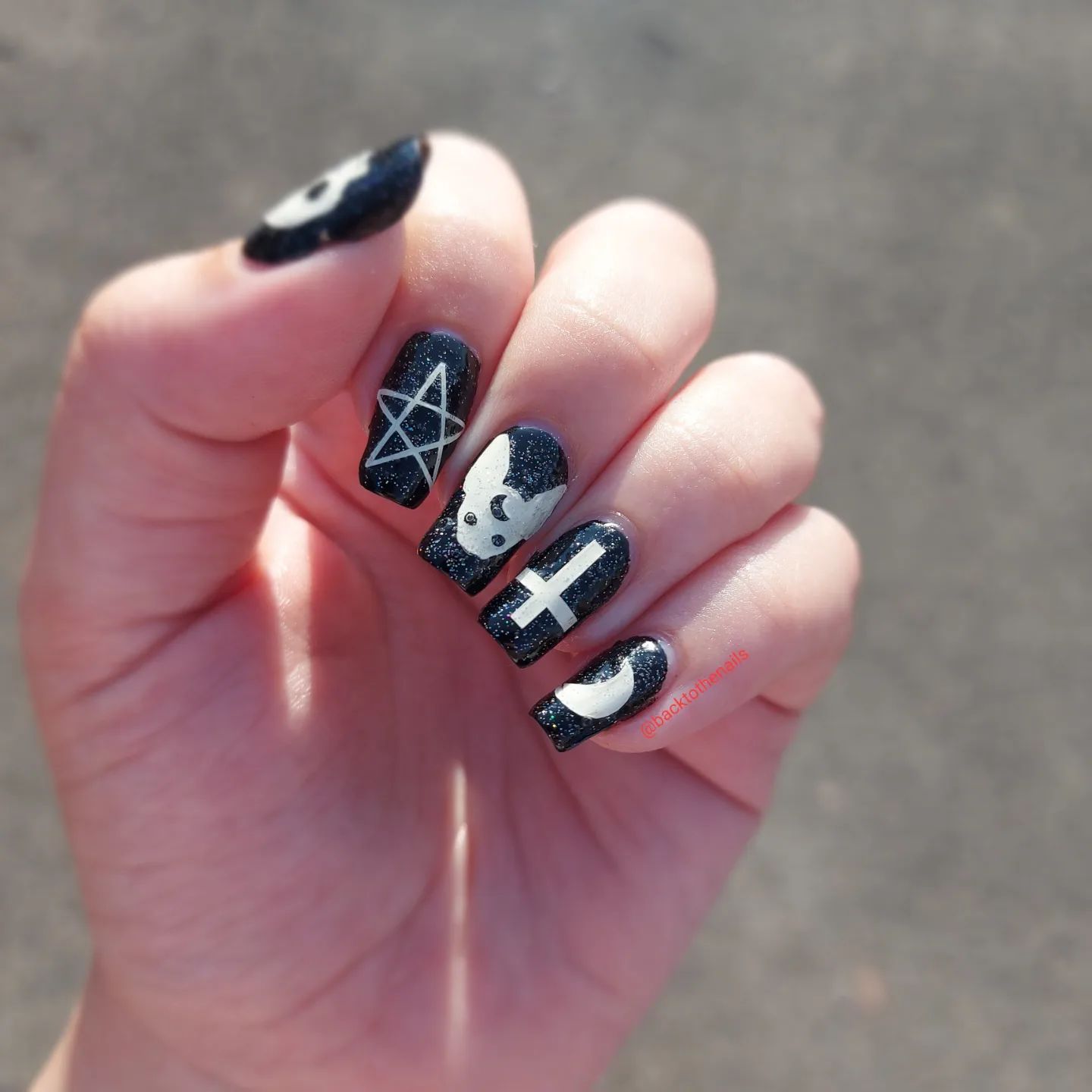 These nail stickers may look super dark but when you consider that you use them on Halloween, it makes sense.