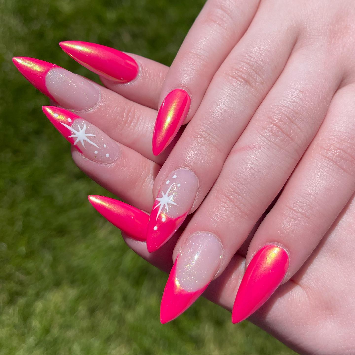 By using this shade of pink, everyone will notice you for sure. To give these nails a different energy, accents nails with pink tips are amazing to try.