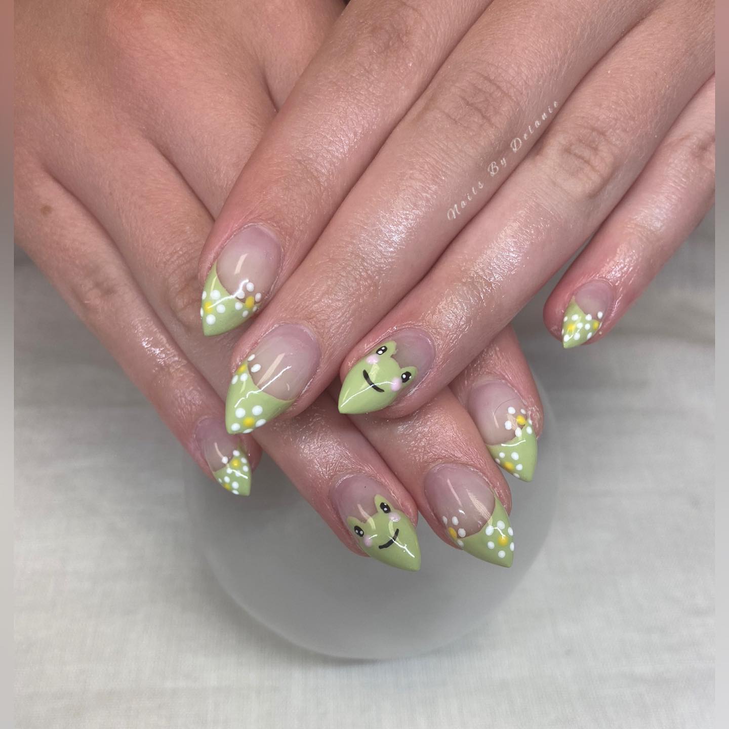 Pastel green is one of the best colors to wear for your nails. Also, it is not common to wear this color as French tips, so you can do it to stand out.