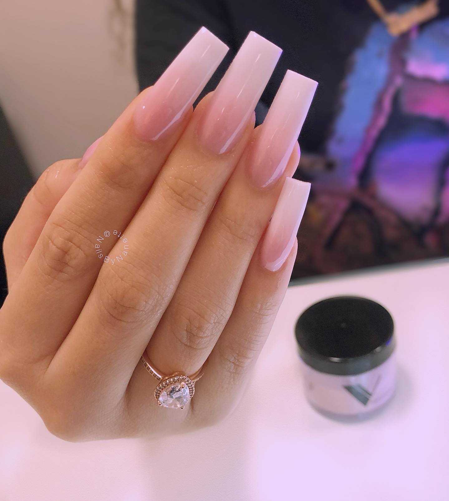 In most of the pink and white ombre nail designs, pink color is used at the top while white one is at the tip. Yet, it's time to do something different, so why don't you just do the opposite? A pink nail polish that gets lighter to the tips is amazing. 