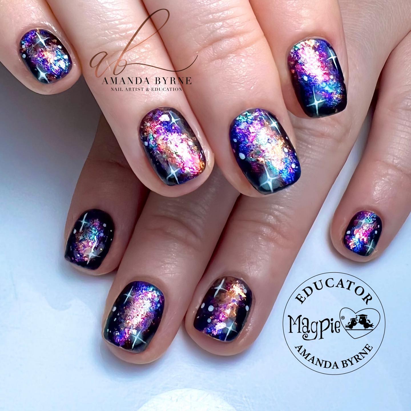 Galaxy design nails are a unique nail art style that mimics the stars in a galaxy. It's a very popular look right now, so if you're looking for some new ideas and inspiration, this is one of the best nail designs, so let's go and get it.