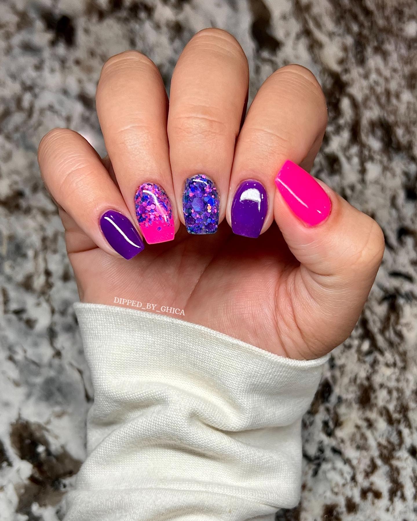 Pink and purple colors are the perfect combination of feminine and edgy. Pink is a soft, gentle color that's been popular for years. It's just as pretty on your nails as it is in the sky! Purple is a bit more daring than pink, but it can still work for anyone who wants to make a statement.