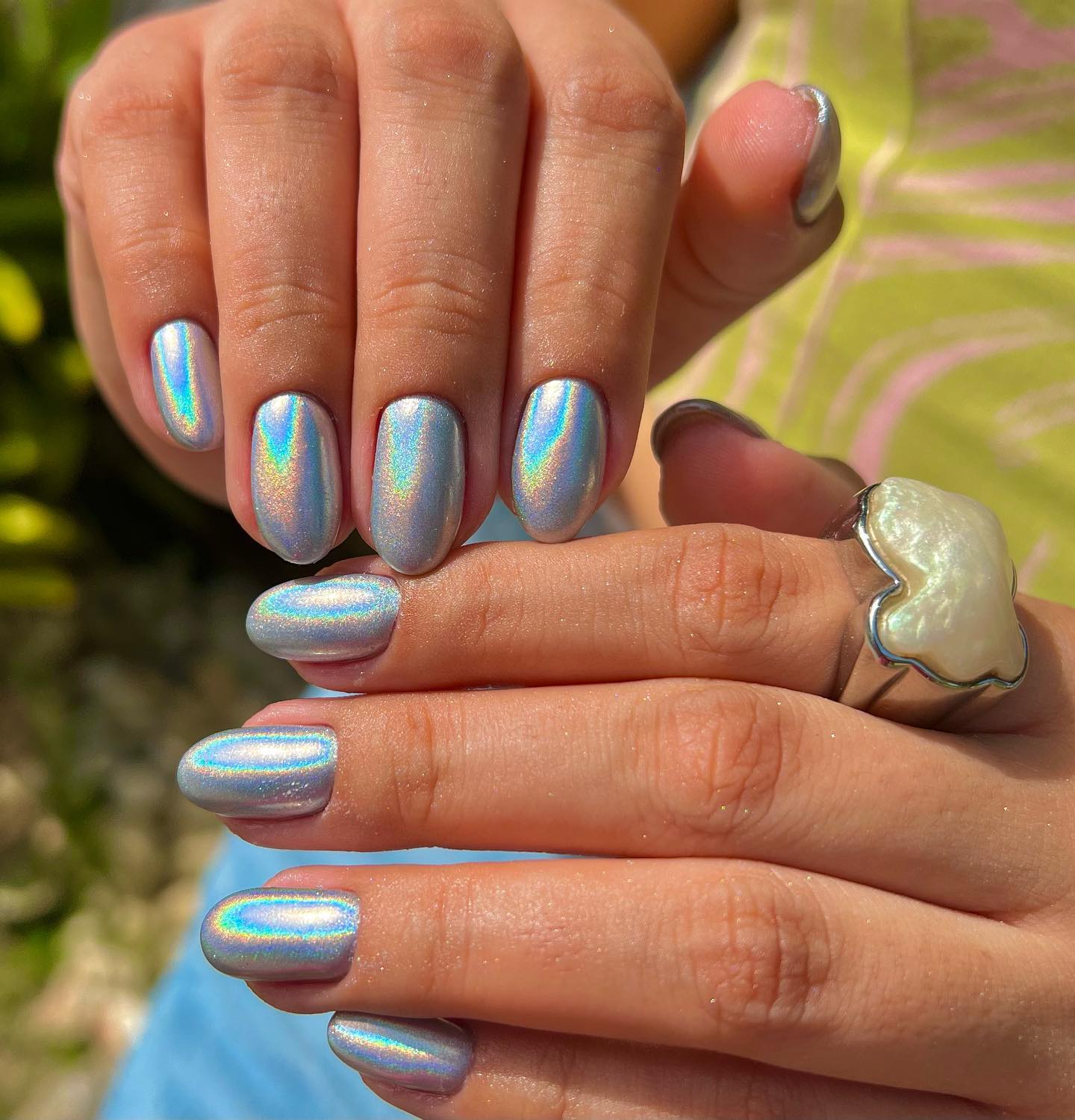 Hologram nail art is a technique that creates the appearance of a hologram using nail polish and a special top coat. Your short nails will shine with them.