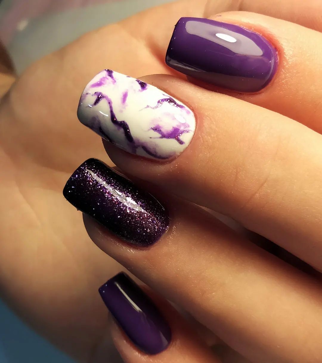41 Pretty Nail Art Design Ideas To Jazz Up The Season : Matte Purple Nails