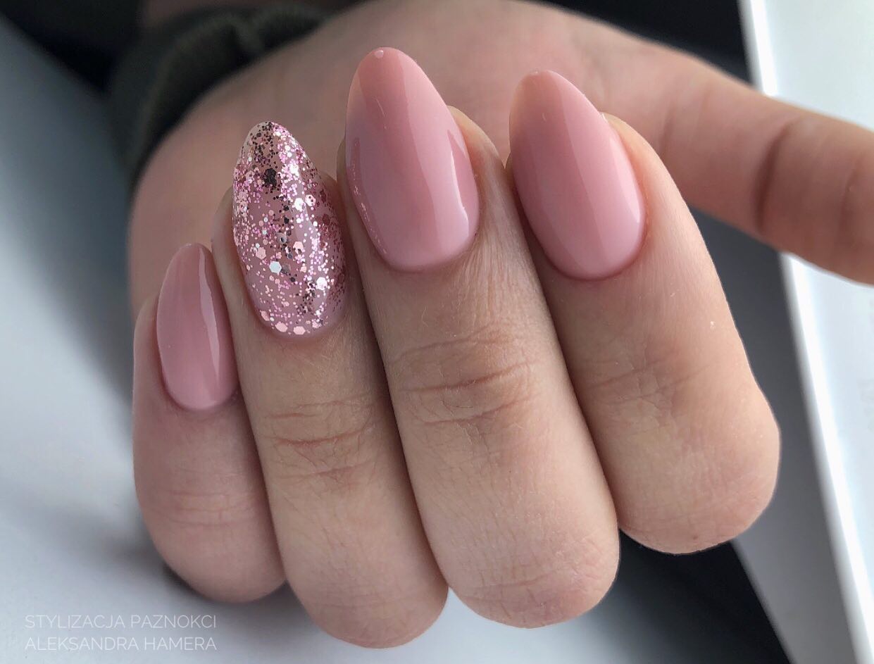 Mauve gloss short/medium coffin nails with rose gold accent press on n –  LuxeNailsInc