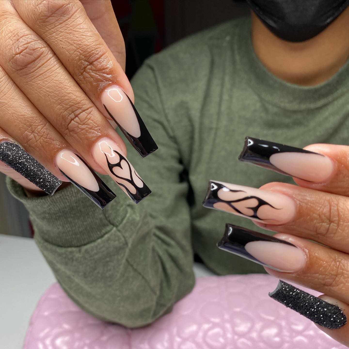 80 Best Coffin Shaped Nail Art Ideas You Must Try | Coffin shape nails,  Flare nails, Long acrylic nails