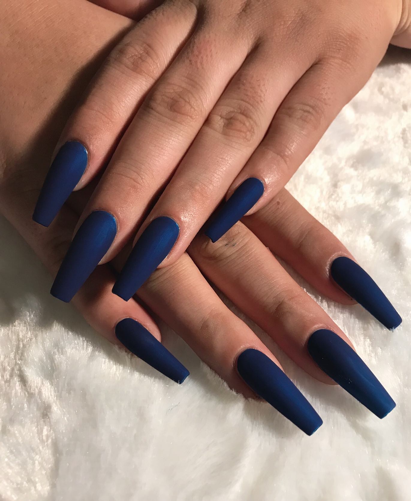 Navy Blue Matte/glossy Finish Press on Nail Set in Almond, Coffin, Square,  Stiletto, Oval - Etsy