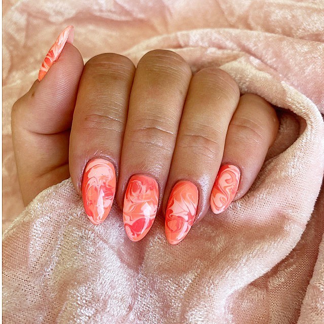 Coral Nails - Full acrylic design. 🥰🥰 Pink purple and... | Facebook